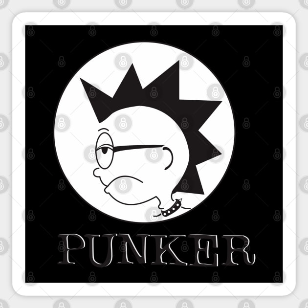 Funny Punker Sticker by radeckari25